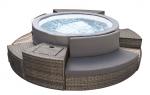 SPA VITA PREMIUM Whirlpool , Halbstarre Gewebe Struktur-ohne Luft, bis zu 6 Personen SPA, beheizter Pool Outdoor & Indoor inkl. 5 Möbel